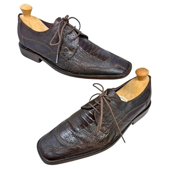 DAVID X‎ Midtown Genuine Lizard Crocodile Dress Oxfords main image 4
